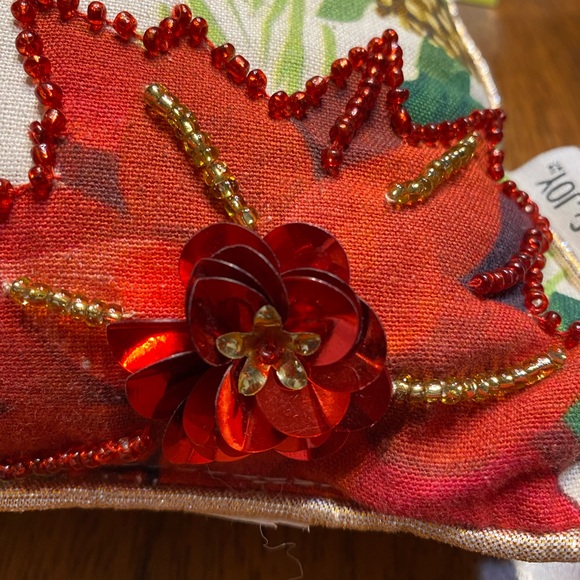 Jingles and joy embellished Christmas pillow. 12 x 12. NWT - Picture 2 of 8